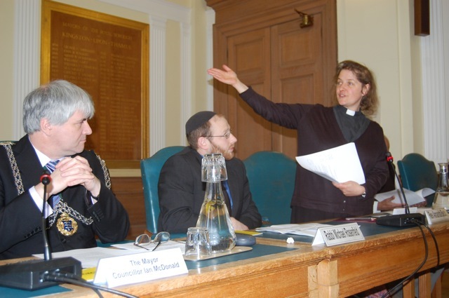 Mayor  Rabbi Rosenfeld & RevBeck